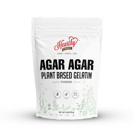 Buy Hearthy Foods Agar Agar Powder (4oz) Vegan Gelatin Substitute, Certified Halal, Kosher, Gluten-free in India.