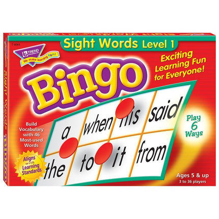 Buy TREND ENTERPRISES: Sight Words Level 1 Bingo Game, Exciting Way for Everyone to Learn, Play 6 Different Games in India.