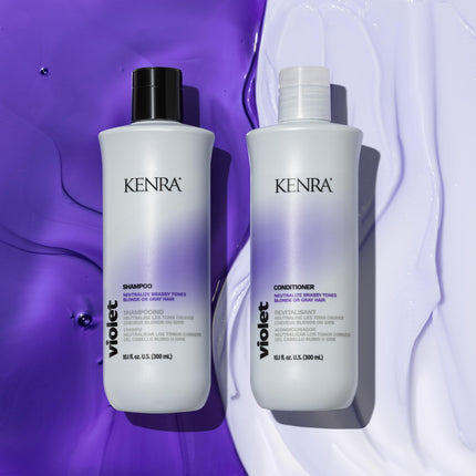 Kenra Violet Shampoo | Eliminates Brassy Tones | Purple Pigment + Deposit | Neutralizes Yellow | Moisturizes Processed Hair | Enhances Vibrancy of Blonde or Gray Hair | Color Safe | 10.1 fl. oz.