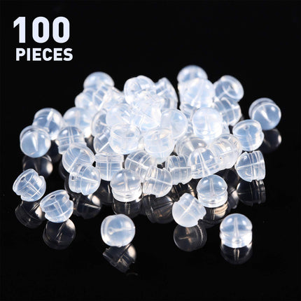 buy 100 Pieces Clear Earring Backs Hamburger Shaped Earring Safety Backs Secure Locking Earring Backs in India