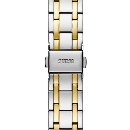 GUESS Women's Analog Quartz Watch with Stainless Steel Strap, Silver, 18 (Model: GW0033L4), Gold-Tone