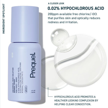 Prequel Skin - Universal Skin Solution - Hypochlorous Dermal Spray
