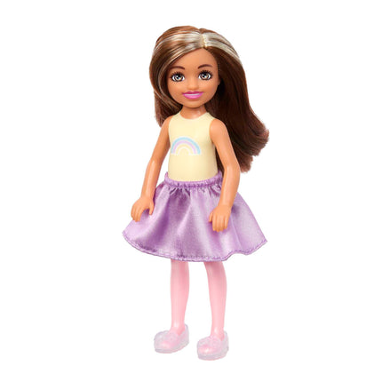 Barbie Chelsea Cutie Reveal Small Doll & Accessories, Brunette in Lion Costume, 6 Surprises, Color Change (Styles May Vary)