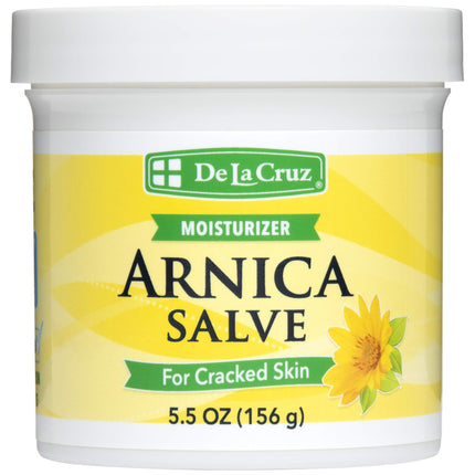 De La Cruz Arnica Salve, Foot Cream for Dry and Cracked Feet and Moisturizing Hand Salve for Dry Hands, 24 Hour Moisture for Dry and Rough Skin - JUMBO SIZE 5.5 OZ