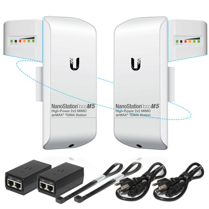 buy pre-configured bundle of 2 Ubiquiti NanoStation LOCOM5 P2P-2 units kit in India