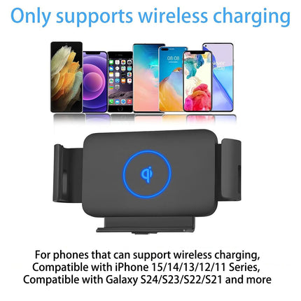Wireless Car Charger Mount Compatible with Galaxy S24 Ultra/S24/S24+/S23 Ultra/S23/S22 Ultra/Note20, Car Phone Holder Wireless Charger for iPhone 15/14/13/12/11 Series, Auto Clamp Air Vent Car Mount