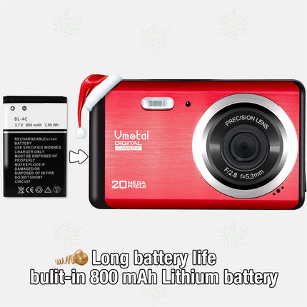 buy Digital Camera, Vmotal FHD 1080P Digital Camera for Kids Camera 8X Digital Zoom, Compact Point and Shoot in India