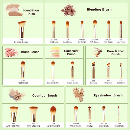 Jessup Brand 20pcs Beauty Bamboo Professional Makeup Brushes Set Make up Brush Tools kit Foundation Powder Brushes Eye Shader T145