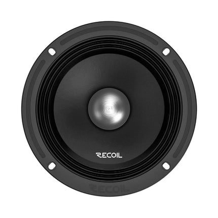 RECOIL MS65-4P 6.5-Inch Midrange Pro Audio Car Speakers, 600 Watts Max, 300 Watts RMS, 4Ohm, 1.5-Inch High Temperature Kapton Voice Coil, Premium Quality Car Audio Door Speakers (Pair)