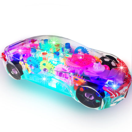 buy ArtCreativity Light Up Transparent Sensory Car Toy for Kids, 1PC, Bump and Go Toy Car with Colorful in India