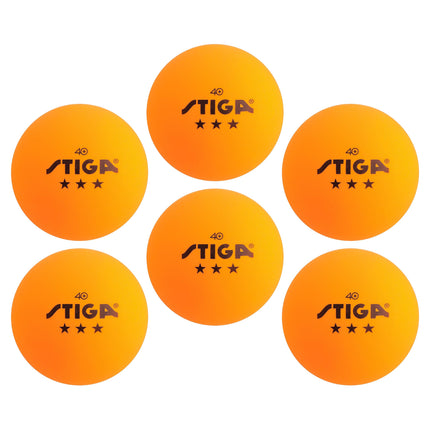 Buy STIGA 6-Pack Orange 3 Star Table Tennis Balls | 40mm ITTF Regulation Size and Weight Ping Pong Balls in India