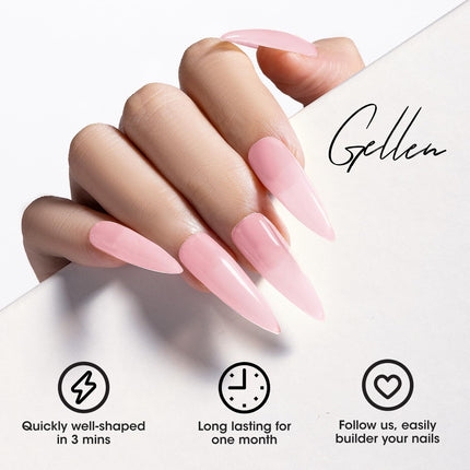 GELLEN Builder Gel Kit - Nail Extension Gel Nude Pinks White Light Orange Builder Nail Gel Kit 4 Colors Hard Nail Gel Builder 15ml