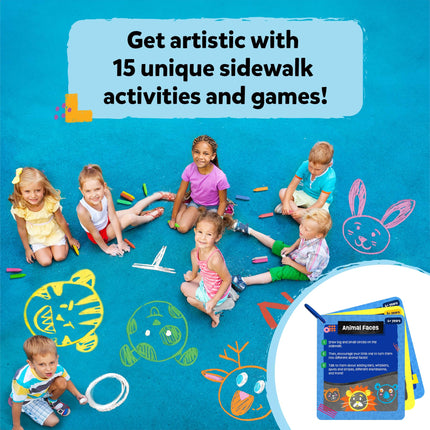 Buy Skillmatics Sidewalk Chalk Activity Kit - Creative Outdoor Fun with 18 Washable Chalk Sticks, 15 Act. in India