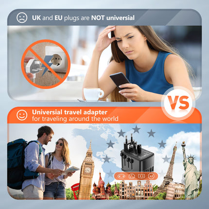 buy International European Travel Plug Adapter - Universal Travel Plug Adapter Wall Charger for US EU UK in India