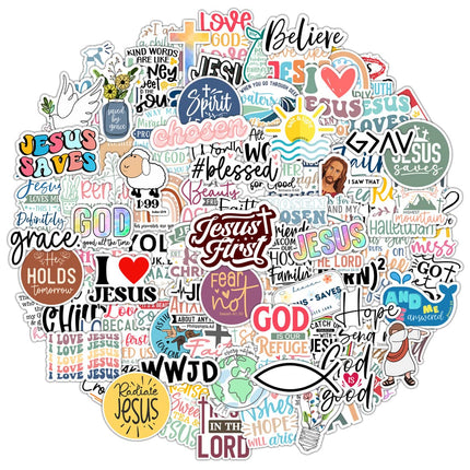 Buy 100 Pack Inspiring Christian Stickers for Water Bottles, Laptops, Phone Cases, Planners, Journaling in India