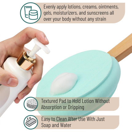 Slick- Lotion Applicator, 17 inch, Applicators for Your Back, Back Applicator Lotion, Certified Organic, Easy Reach Washable, Applicators, Self Tanner for All Skin Tone
