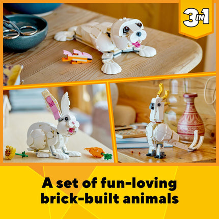 buy LEGO Creator 3 in 1 White Rabbit Animal Toy Building Set in India