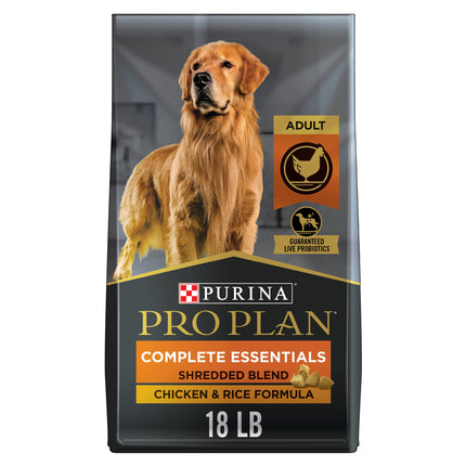 Buy Purina Pro Plan High Protein Dog Food With Probiotics for Dogs, Shredded Blend Chicken & Rice Formula - 18 lb. Bag in India India