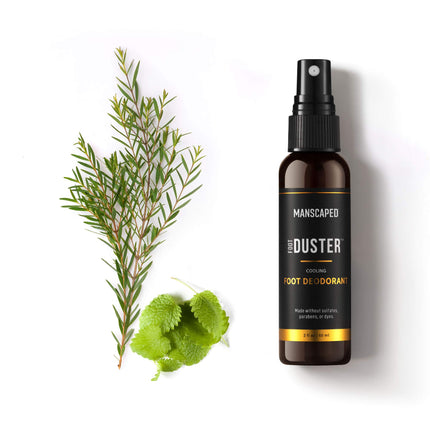 MANSCAPED® The Foot Duster™, Men's Cooling Foot Deodorant Spray, Featuring Tea Tree Oil and Our Signature MANSCAPED™ Scent