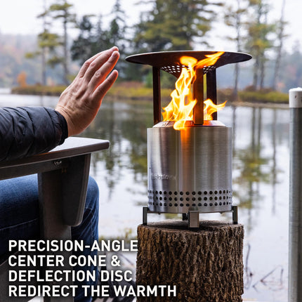 Solo Stove Mesa XL Heat Deflector, with 3 Detachable Legs, Accessory for Mesa XL Fire Pit, Captures and redirects Warmth, 304 Stainless Steel, (HxDia) 6 x 10.5 in, 1.4 lbs