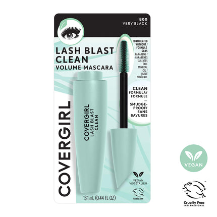 COVERGIRL Lash Blast Clean Volume Mascara, Very Black, 0.44 Fl Oz, Pack of 1 & Perfect Point Plus Eyeliner Pencil, Black Onyx Pack of 1, Long-Lasting