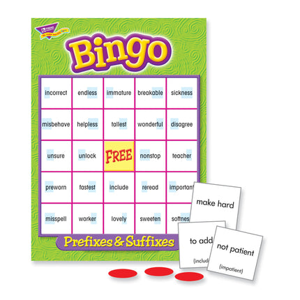 Buy TREND ENTERPRISES: Prefixes & Suffixes Bingo Game, Exciting Way for Everyone to Learn, Play 8 Different Games in India.