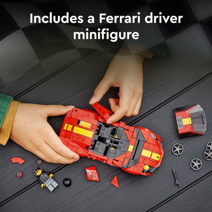 LEGO Speed Champions 1970 Ferrari 512 M Toy Car Model Building Kit 76914 Sports Red Race Car Toy, Collectible Set with Racing Driver Minifigure