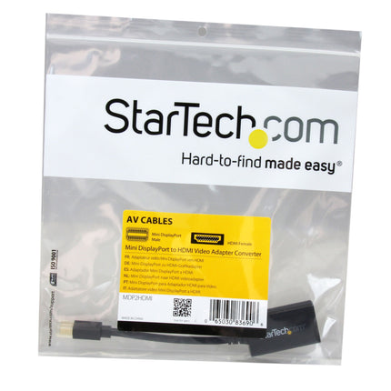 Buy StarTech.com Mini DisplayPort To HDMI Adapter - 1080p - Mini DP To HDMI Monitor/Display/TV - Passive in India