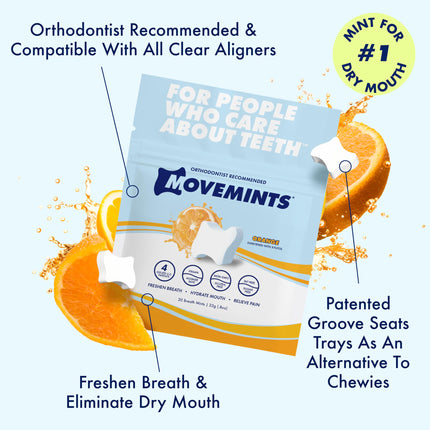 Buy Movemints Clear Aligner Mints - Patented Aligner Seating Mints - Edible Alternative to Aligner C in India