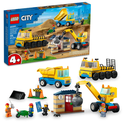 Buy LEGO City Construction Trucks and Wrecking Ball Crane 60391 Building Toy Set for Toddler Kids Ages 4 in India.