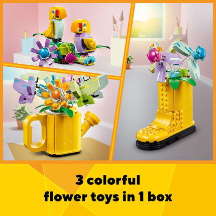 buy LEGO Creator 3 in 1 Flowers in Watering Can Building Toy in india