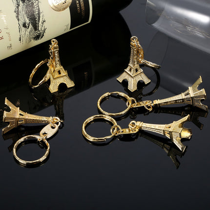 Buy Outus 15 Pieces Eiffel Tower Keyring Retro Adornment French Souvenirs Keychains (Gold) in India India