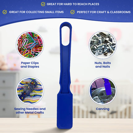 Buy MR CHIPS Made in USA Bingo Magnetic Wand & ¾ Inch Blue Plastic Chips with Metal Rings - 100 Upgrade in India.