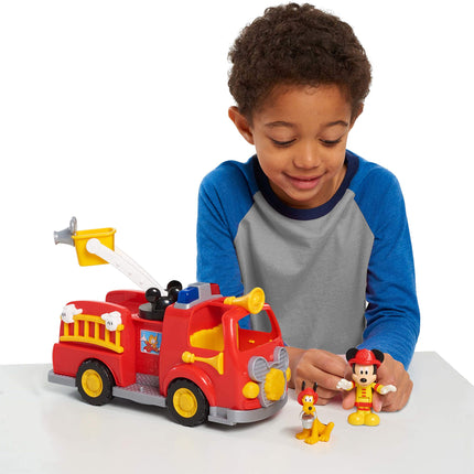 Disney’s Mickey Mouse Mickey’s Fire Engine, Figure and Vehicle Playset, Lights and Sounds, Officially Licensed Kids Toys for Ages 3 Up by Just Play