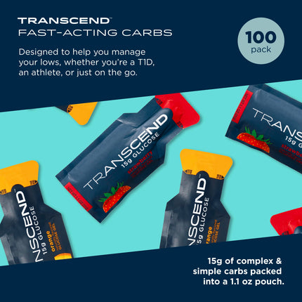 buy Transcend Foods Strawberry + Orange Gels (1.1 oz, Pack of 100) in India