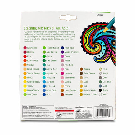 Crayola Colored Pencils For Adults (50ct), Colored Pencil Set for Adult Coloring Books, Coloring Set, Teen Easter Basket Stuffer [Amazon Exclusive]