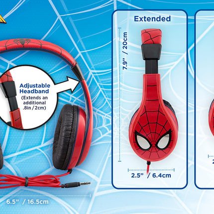 buy eKids Spiderman Kids Headphones, Adjustable Headband, Stereo Sound, 3.5Mm Jack, Wired, Tangle-Free, in india