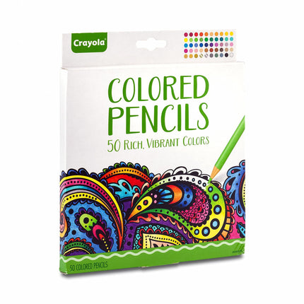 Crayola Colored Pencils For Adults (50ct), Colored Pencil Set for Adult Coloring Books, Coloring Set, Teen Easter Basket Stuffer [Amazon Exclusive]