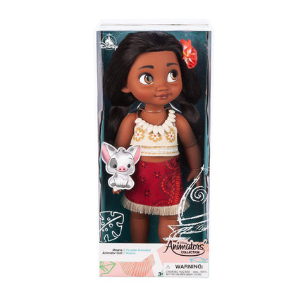 Disney Animators' Collection Moana Doll - 15 Inch Toy Figure, Molded Details, Fully Posable Toy in Satin Dress - Suitable for Ages 3+ Toy Figure