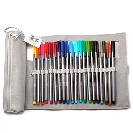 Buy Staedtler Triplus Fineliners 20 Assorted Colours with Pencil Case 334 Pc20 (BLACK) in India India