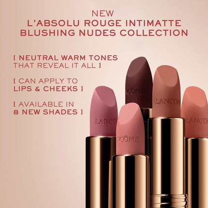 Lancôme L'Absolu Rouge Intimatte Hydrating Matte Lipstick - Buildable & Lightweight Formula with a Soft Matte Finish - Up To 12HR Comfort- 320 Hush Hush: cool mauvey nude