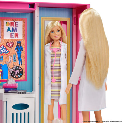 Buy Barbie Dream Closet Playset with 30+ Clothes and Accessories Including 5 Outfits, Plus Mirror, Desk and Rotating Rack in India India