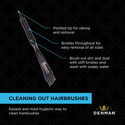 Denman Hairbrush Cleaning Brush for Effective Hairbrush Cleaning, DBC1