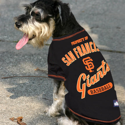 MLB SAN Francisco Giants Dog T-Shirt, Medium. - Licensed Shirt for Pets Team Colored with Team Logos. - Premium Stretchable Materials for The Comfort of Your Dog & cat.