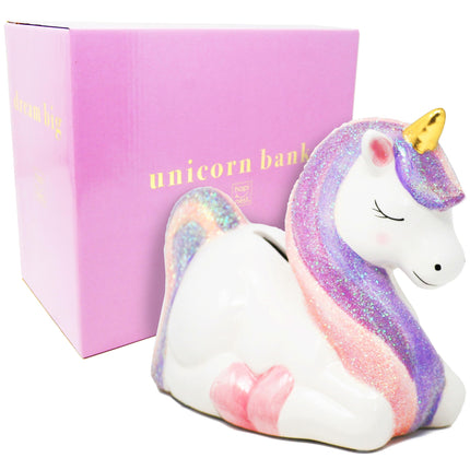 Hapinest Ceramic Unicorn Piggy Bank Gifts for Girls