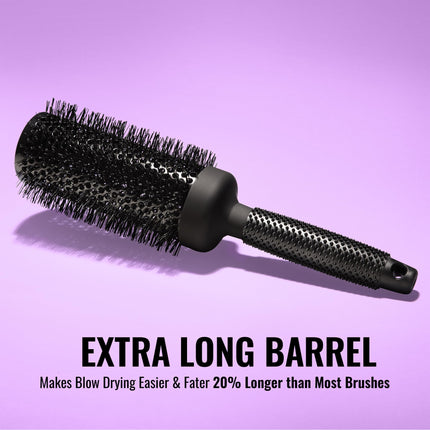 Ergo Ceramic Ionic Round Hair Brush - Salon-Quality Brush for Blow Drying, Roller Brush for Wet & Dry Hair Styling, Volumizing Hair Care (ER53: 2")
