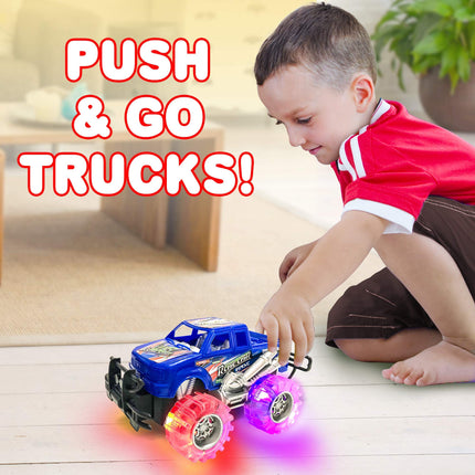 buy ArtCreativity Light Up Monster Trucks for Boys and Girls, 4-Pack Toy Truck Set in India