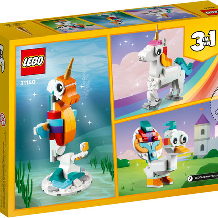 buy LEGO Creator 3 in 1 Magical Unicorn Toy, Transforms from Unicorn to Seahorse to Peacock, Rainbow Animal in India