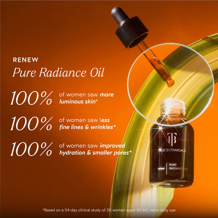 True Botanicals - Renew Pure Radiance Oil | Anti-Aging Face Oil| Hyaluronic Acid | Targets Fine Lines & Wrinkles for All Skin Types | MADE Safe (1 fl oz | 30 ml)