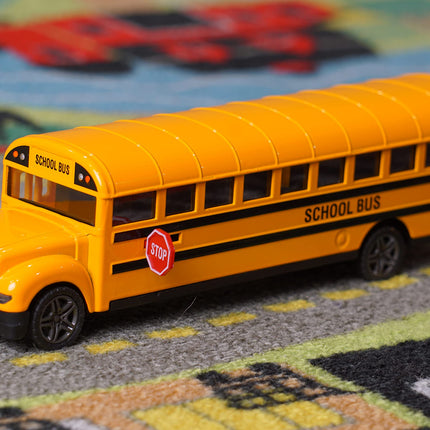 Buy ArtCreativity Yellow School Bus Toy for Kids - 8.5 Inch Pull Back Car with Cool Opening Doors and Ru in India.